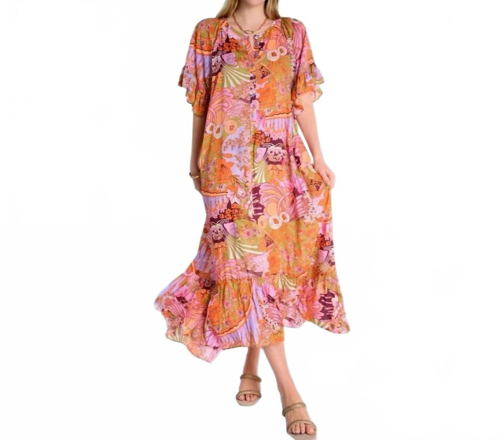 NEW UNCLE FRANK go with the flow dress in multicolor